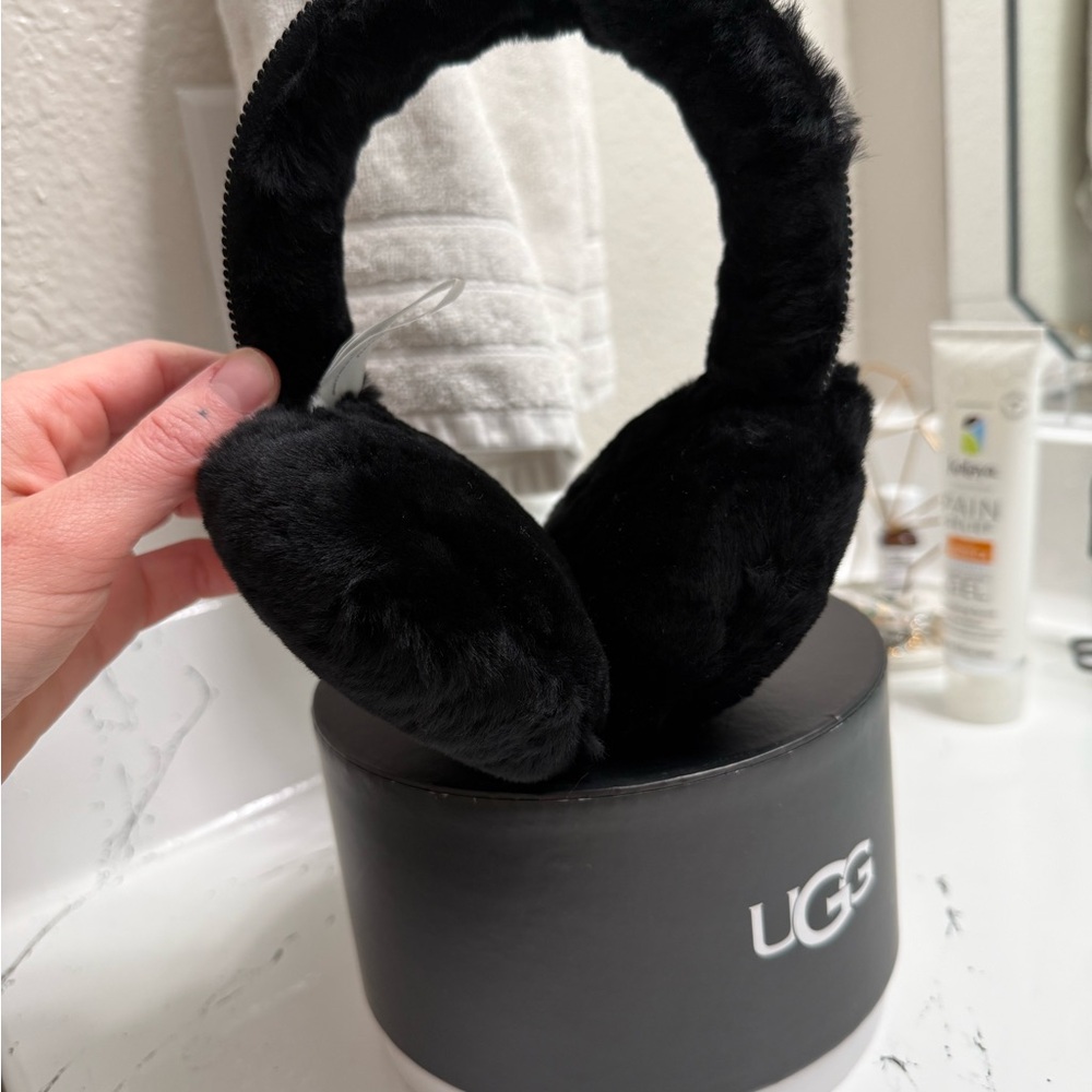 UGG Black Sheepskin Earmuff
